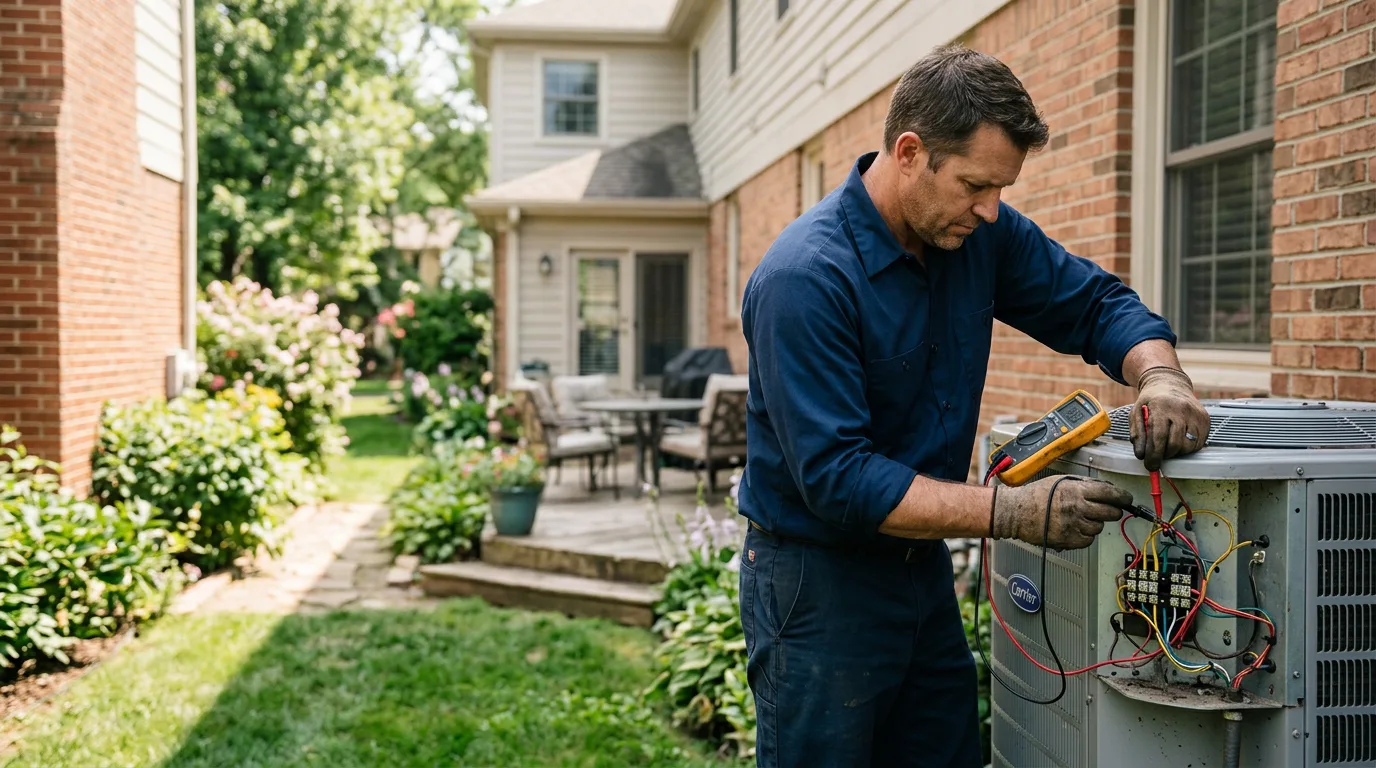 HVAC technician working near Heilwood, PA